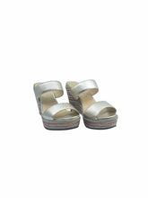 Load image into Gallery viewer, JIMMY CHOO Size 6.5 Gold Leather Wedge
