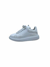 Load image into Gallery viewer, ALEXANDER MCQUEEN Size 7 White Leather Solid Sneakers
