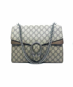 GUCCI Dionysus Brown Coated canvas Monogram Handbag