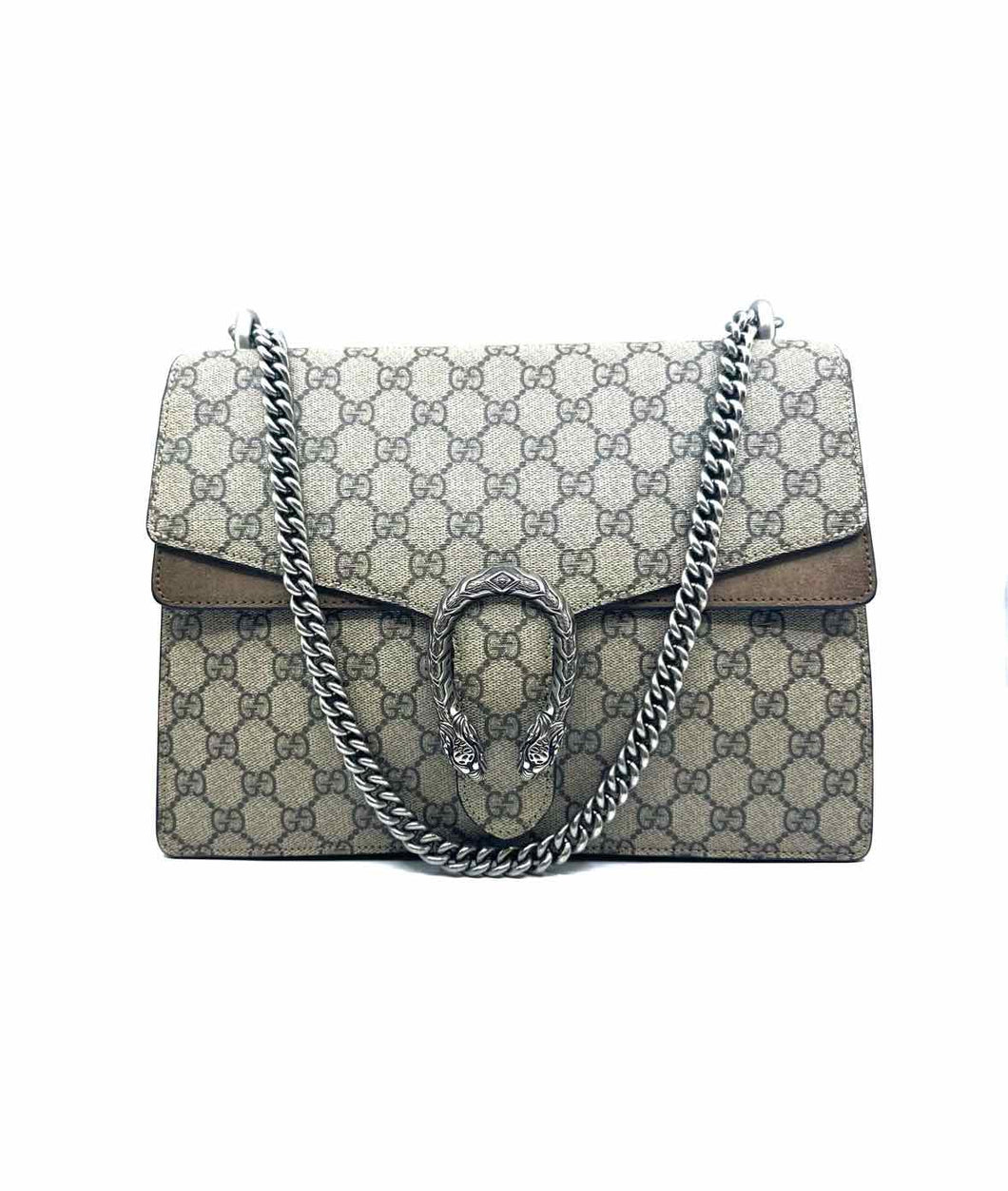 GUCCI Dionysus Brown Coated canvas Monogram Handbag