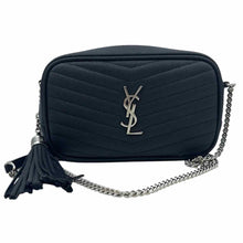 Load image into Gallery viewer, YVES SAINT LAURENT Mini Lou Black Leather Chevron print caviar Handbag
