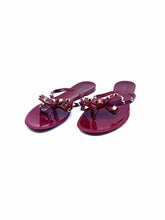 Load image into Gallery viewer, VALENTINO Size 9 Burgundy Rubber Sandals
