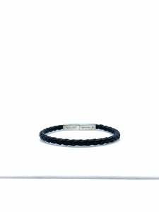 BOTTEGA VENETA Black Leather Bracelet