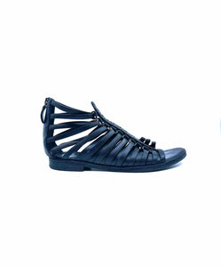 BOTTEGA VENETA Size 6 Black Leather Sandals