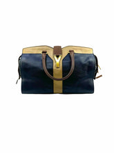 Load image into Gallery viewer, YVES SAINT LAURENT Cabas Handbag Navy, Beige Leather Solid Handbag
