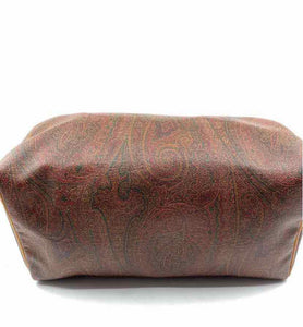 ETRO Maroon Coated canvas Paisley Handbag
