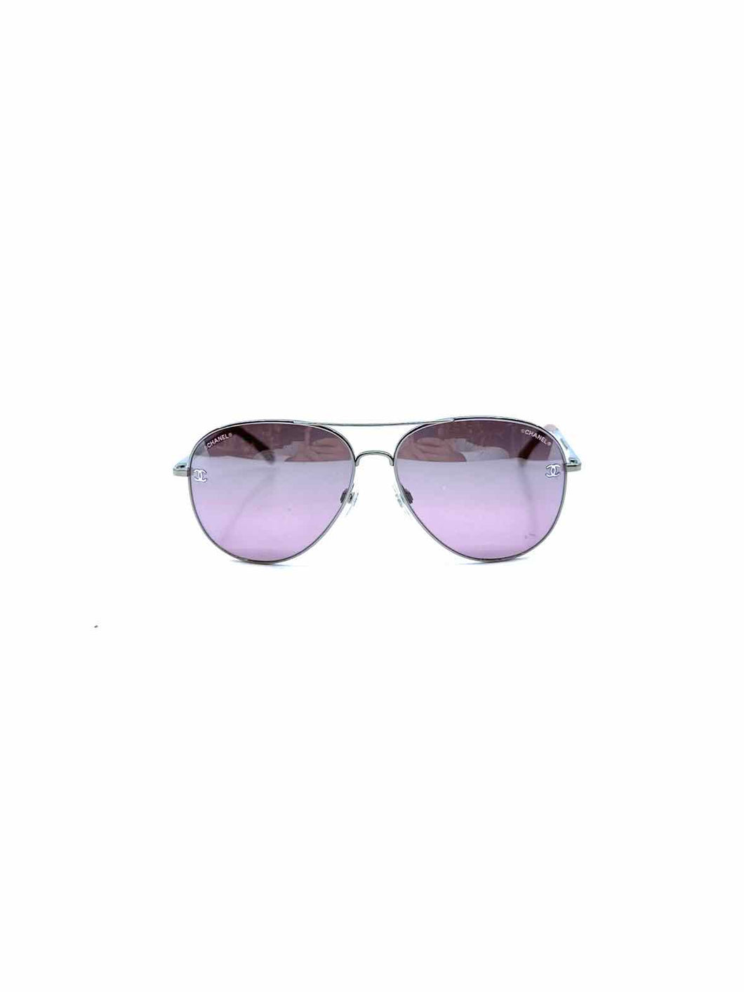 CHANEL Pink Aviator Solid Sunglasses