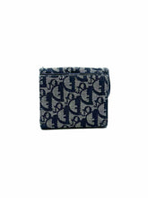 Load image into Gallery viewer, CHRISTIAN DIOR Navy, Cream Canvas Monogram Wallet
