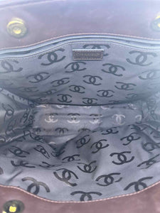 CHANEL Brown Leather Quilted Handbag