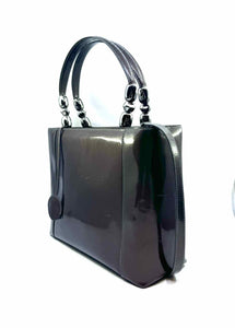 CHRISTIAN DIOR Brown Patent Leather Handbag