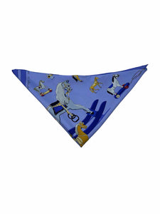 HERMES Lavender Square 35" Horses Scarf