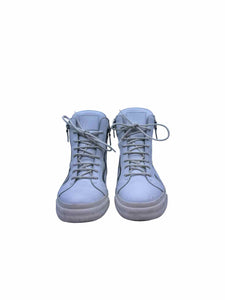 GIUSEPPE ZANOTTI Size 11 White Leather Solid Sneakers