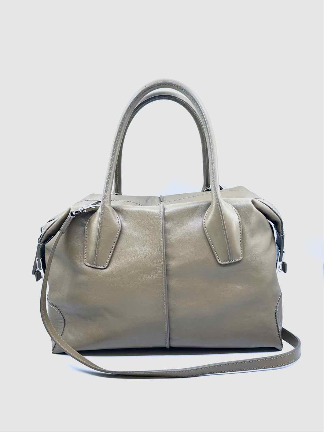 TOD'S Beige Leather Solid Handbag