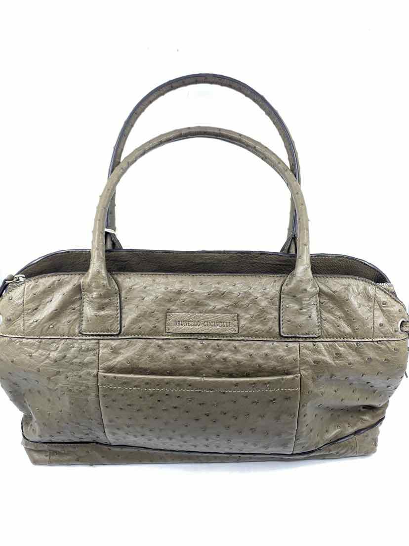BRUNELLO CUCINELLI Taupe Leather Handbag