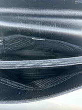 Load image into Gallery viewer, PRADA Black, grey Leather Canvas Solid Handbag
