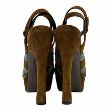 Load image into Gallery viewer, YVES SAINT LAURENT Suede Snakeskin Patchwork Sandals | 6
