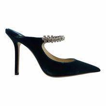 Load image into Gallery viewer, JIMMY CHOO Size 9 Green Velvet Mules
