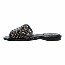 Load image into Gallery viewer, RENE CAOVILLA Size 5 Gold, Silver Crystal Geometric Sandals
