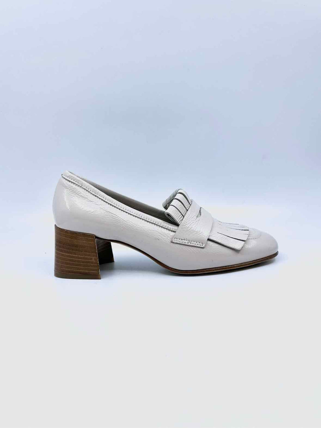 BALDININI Size 6 Taupe Patent Leather Solid Pumps