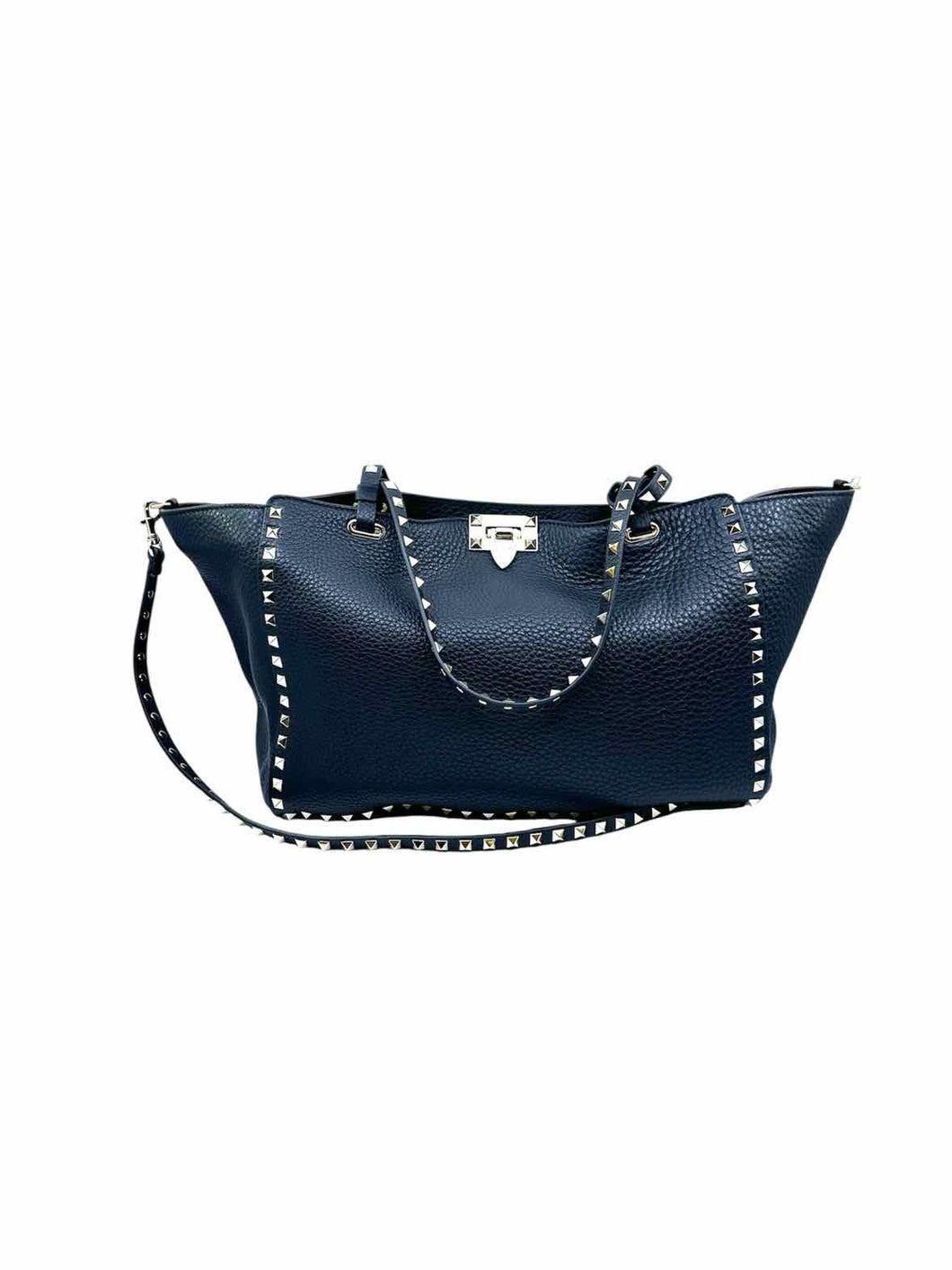 VALENTINO Black Leather Pebble Tote