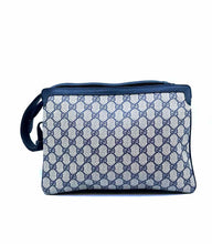 Load image into Gallery viewer, GUCCI Navy, Beige Coated canvas Monogram Handbag
