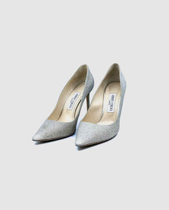 JIMMY CHOO Size 8 Gold Sparkle Pumps