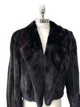Load image into Gallery viewer, OSCAR DE LA RENTA Black Ranch Mink Fur Coat Size M

