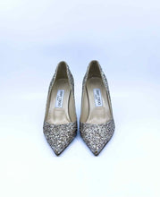 Load image into Gallery viewer, JIMMY CHOO Size 7 Gold Leather Sparkle Pumps
