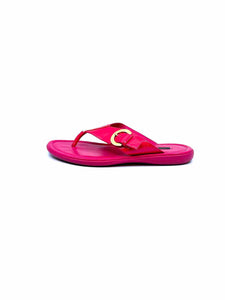 LOUIS VUITTON Size 8 Hot Pink Patent Leather Solid Sandals