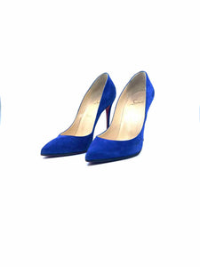 CHRISTIAN LOUBOUTIN Size 9.5 Purple Suede Pumps