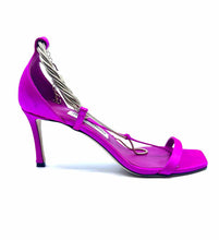 Load image into Gallery viewer, JIMMY CHOO Size 8 Fuschia Pink Satin Solid Sandals
