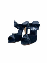 Load image into Gallery viewer, SARAH FLINT Size 8.5 Black Suede Leather Solid Sandals
