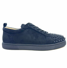 Load image into Gallery viewer, CHRISTIAN LOUBOUTIN Size 11 Black Suede Sneakers
