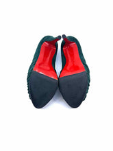 Load image into Gallery viewer, CHRISTIAN LOUBOUTIN Size 9 Green Suede Pumps

