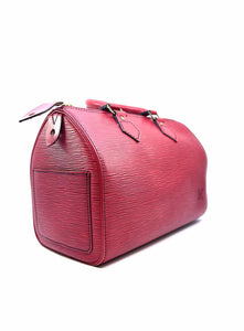 LOUIS VUITTON Red Leather Handbag
