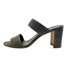 Load image into Gallery viewer, MANOLO BLAHNIK Size 10.5 Silver, Gold Glitter Sandals

