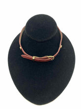 Load image into Gallery viewer, BVLGARI Burgundy Leather Necklace
