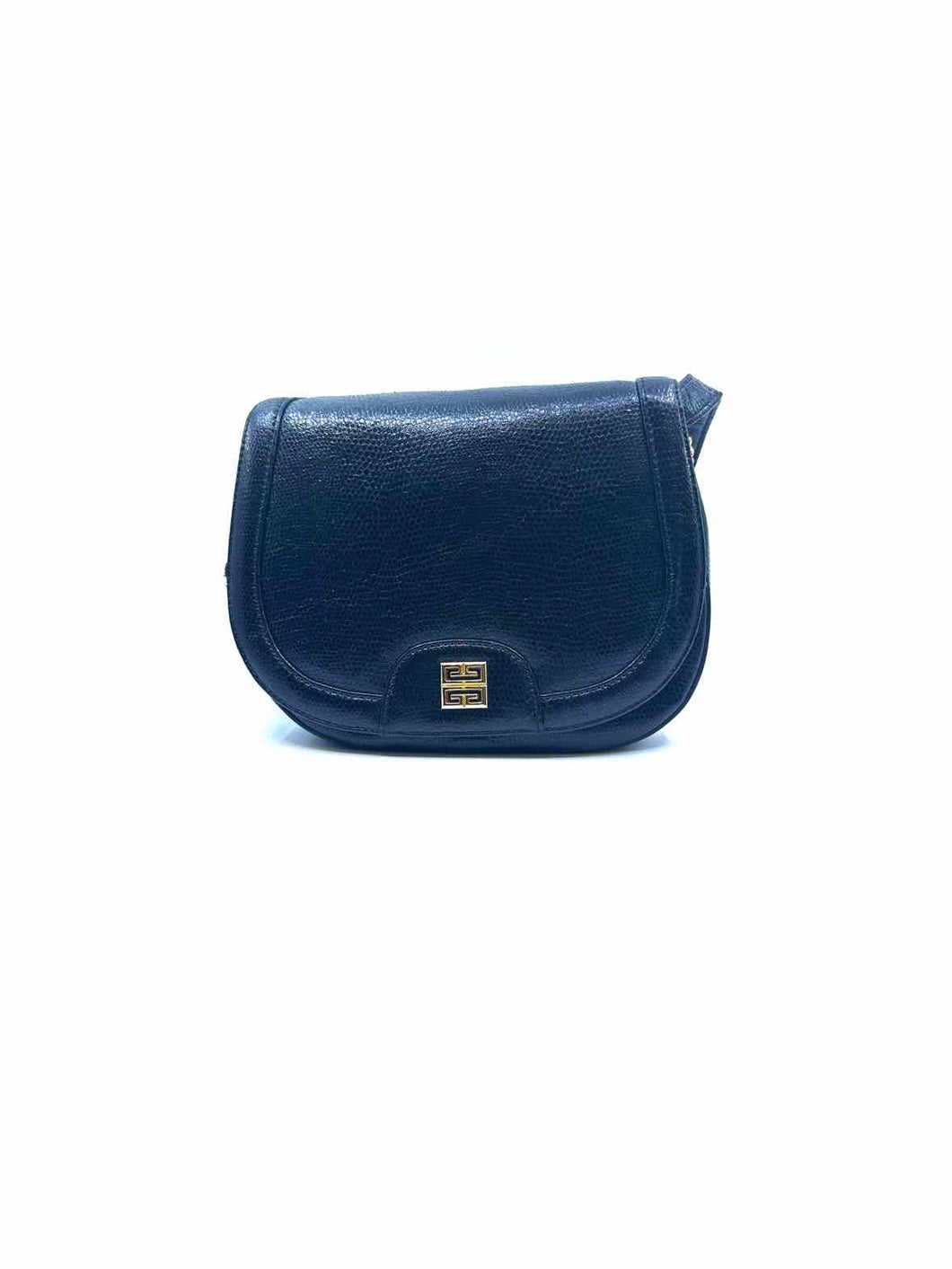 GIVENCHY Black Lizard Solid Handbag