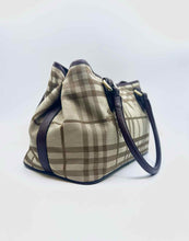 Load image into Gallery viewer, BURBERRY Brown Canvas Plaid Handbag
