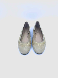 CHLOE Size 7.5 Beige Suede Flats