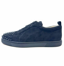 Load image into Gallery viewer, CHRISTIAN LOUBOUTIN Size 11 Black Suede Sneakers
