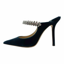 Load image into Gallery viewer, JIMMY CHOO Size 9 Green Velvet Mules
