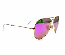 Load image into Gallery viewer, RAY BAN Pink, Gold Aviator Solid Sunglasses
