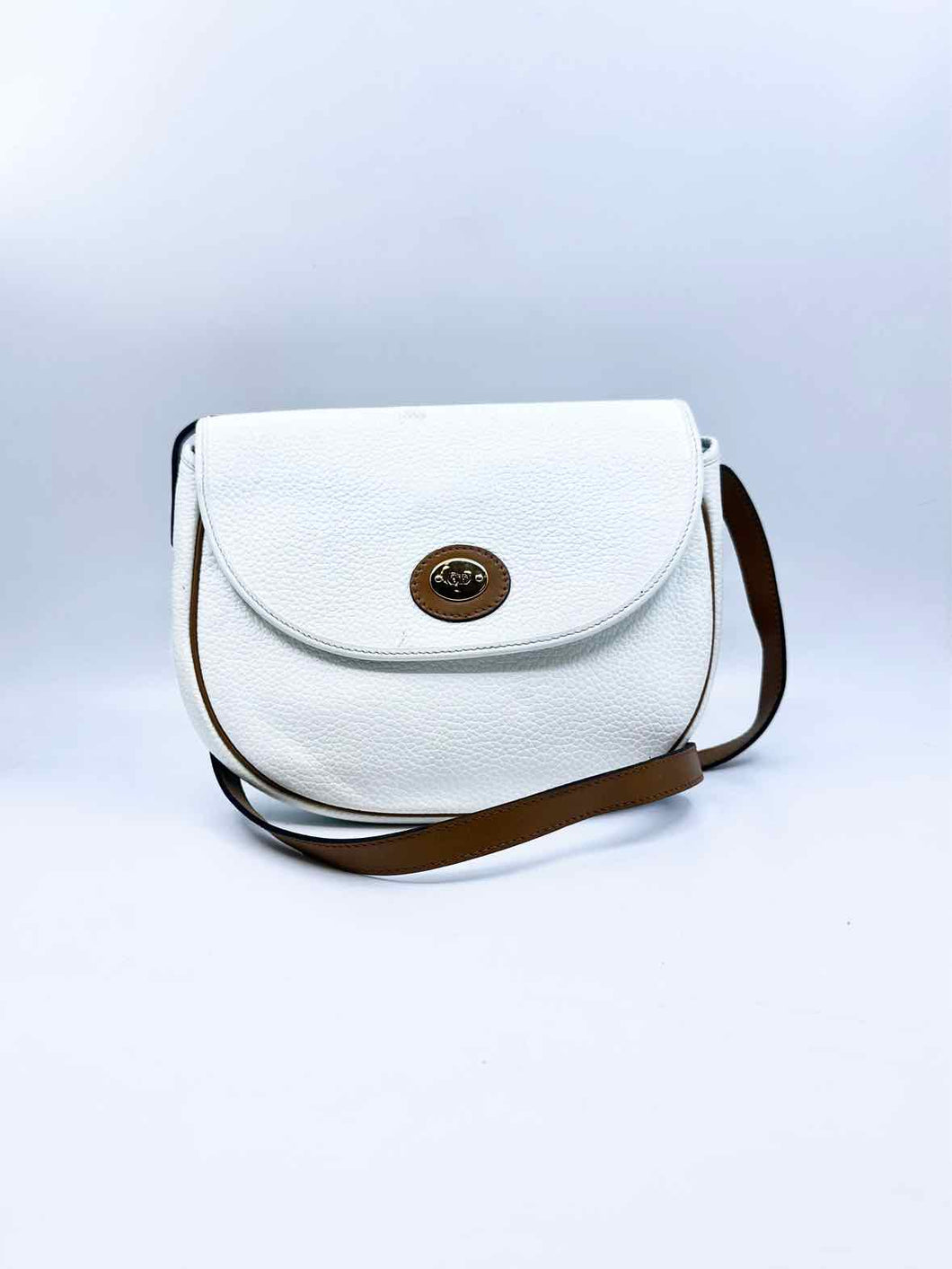 CHRISTIAN DIOR White Leather Solid Handbag