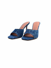 Load image into Gallery viewer, AMINA MUADDI Size 10 Blue Denim Sandals

