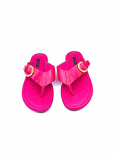 Load image into Gallery viewer, LOUIS VUITTON Size 8 Hot Pink Patent Leather Solid Sandals
