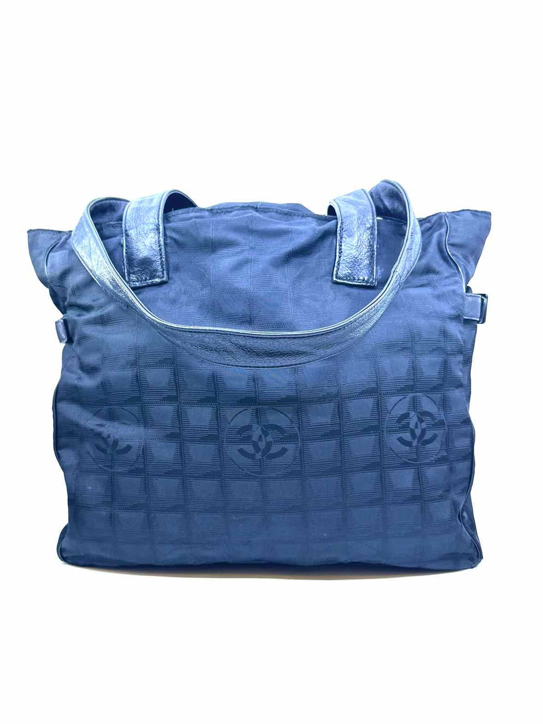 CHANEL Black Canvas Monogram Handbag