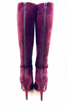 Load image into Gallery viewer, CHRISTIAN LOUBOUTIN Size 9.5 Burgundy Suede Tall Boot
