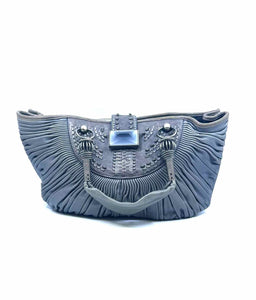 CHRISTIAN DIOR Grey Leather Solid Handbag