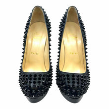 Load image into Gallery viewer, CHRISTIAN LOUBOUTIN Size 6.5 Black Leather Studs Studs Pumps
